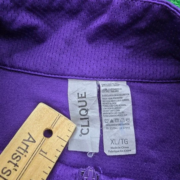 Baltimore Ravens Sweatshirt Mens XL Purple Quarter Zip Pullover Miller Lite Logo - Picture 7 of 8